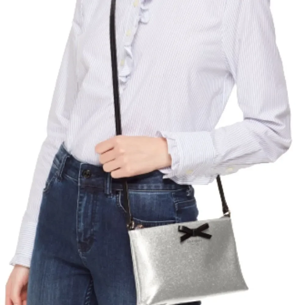 KATE SPADE New York - Amy Mavis Street Silver Glitter Crossbody Bag